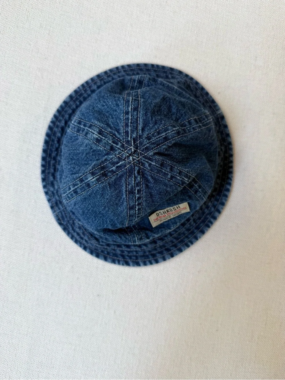 Vintage Y2K OshKosh B'Gosh Infant Denim Bucket Hat 100% Cotton
